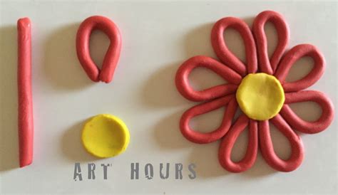 clay modelling flowers|easy clay flower craft.